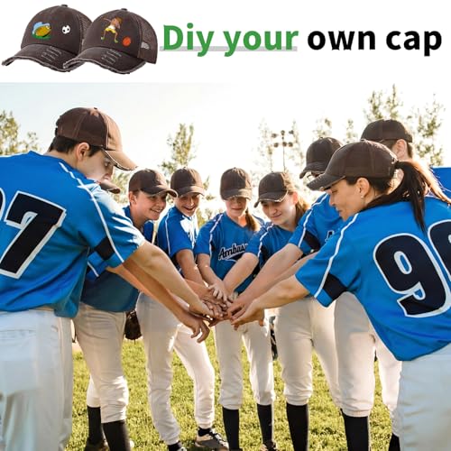 Suhine 24 Pcs Blank Trucker Hat Bulk,Unisex Baseball Cap - color: Brown