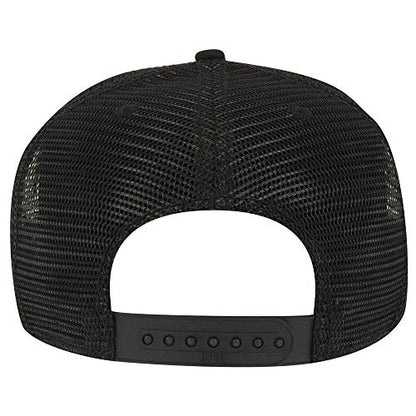 OTTO SNAP Hawaiian Pattern Square Flat Visor 6 Panel Pro Style Snapback Hat - color: Black