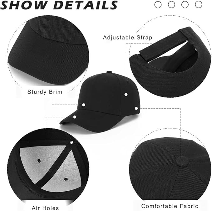 ZH Plain Adjustable Baseball Cap - Lot of 12 Unisex Blank Design Caps - color: Aa314