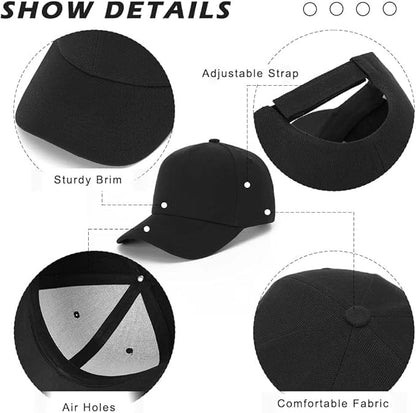 ZH Plain Adjustable Baseball Cap - Lot of 12 Unisex Blank Design Caps - color: Aa314