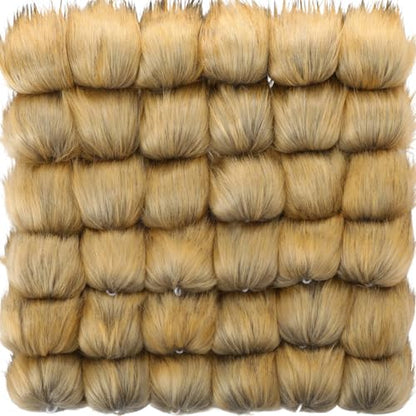 Tatuo 16 Pcs Faux Fur Pom Poms for Hats, Natural - color: Natural