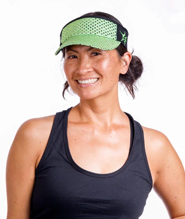 Sparkle Headsweats Running Visor - color: Lime Green