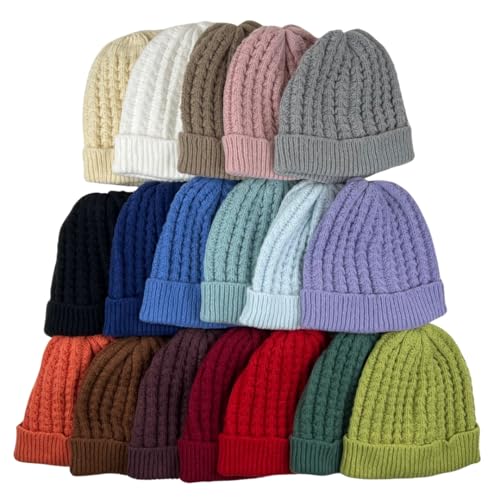 Humble Hilo Knit Hats Beanies for Women Winter Pom Beanie Men or Women Beanies Cable Knit Beanie - color: Beige