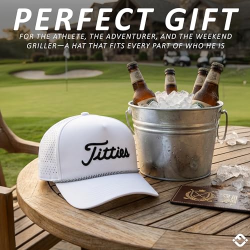 Funky Junque Golf Trucker Hat - color: Titties - White