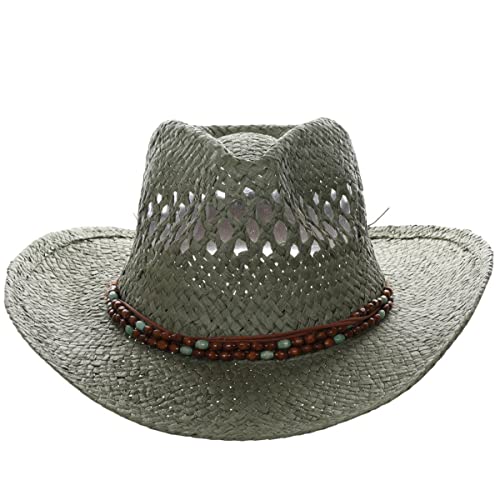 Panama Jack Drifter Sun Hat - Toyo Straw, 3 1/4" Shapeable Brim - color: Olive