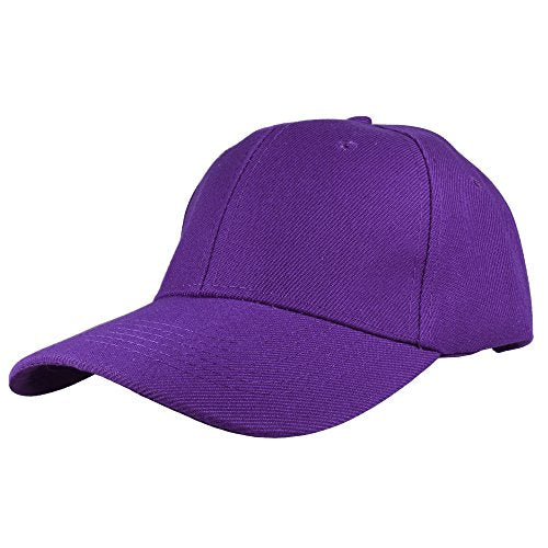 Gelante Plain Baseball Cap Adjustable Back Strap 3 PC - color: Purple