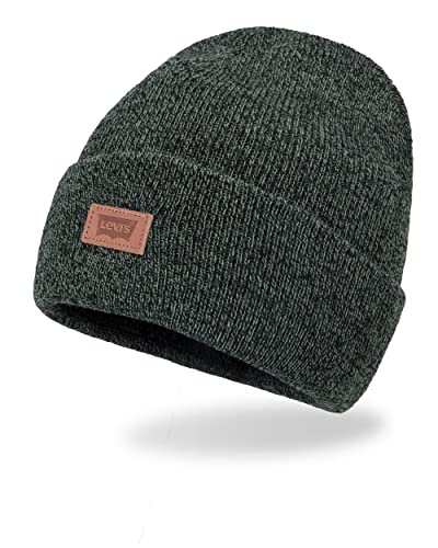 Levi's Mens All-Season Hero Beanie Soft Knit Cuffed Winter Hat, Warm & Comfortable Everyday Style - color: Hunter