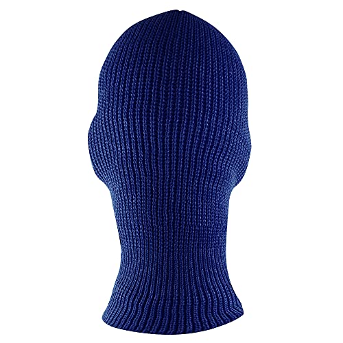 Super Z Outlet Knit Sew Acrylic Outdoor Full Face Cover Thermal Ski Mask One Size Fits Most - color: Navy Blue