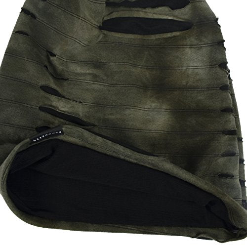 Men's Chic Striped Thin Baggy Slouch Summer Beanie Skull Cap Hat - color: 9a-green