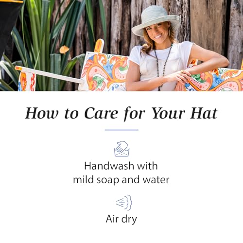 Wallaroo Hat Company Women's Sydney Sun Hat - UPF 30+ Sun Protection, Packable, Adjustable - Beach, Travel, Wide Brim - color: Light Blue