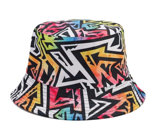 Quanhaigou Bucket Hat for Men Women,Packable Reversible Printed Sun Hats,Fisherman Outdoor Summer Travel Hiking Beach Caps - color: Arrow