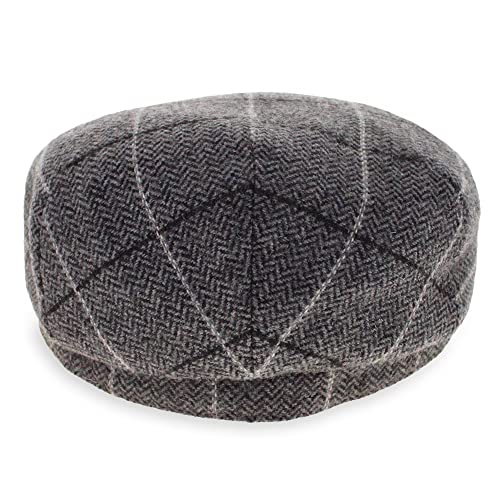 Belfry Wool Blend Tweed Flat Caps Mens Womens 5 Colors - color: Jakegrey, size: Small