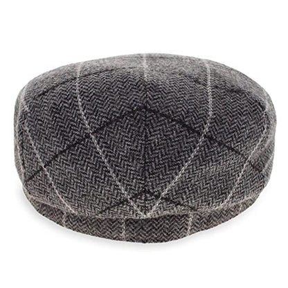 Belfry Wool Blend Tweed Flat Caps Mens Womens 5 Colors - color: Jakegrey, size: Large