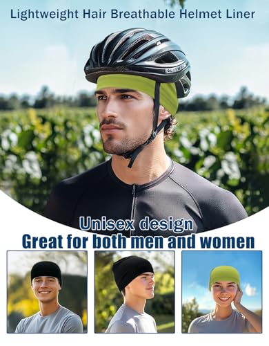 Cotton Skull Caps Lightweight Summer Beanie Hat Thin Sleep Sleeping Hats Chemo Caps Running Helmet Liner - color: Black & Sage