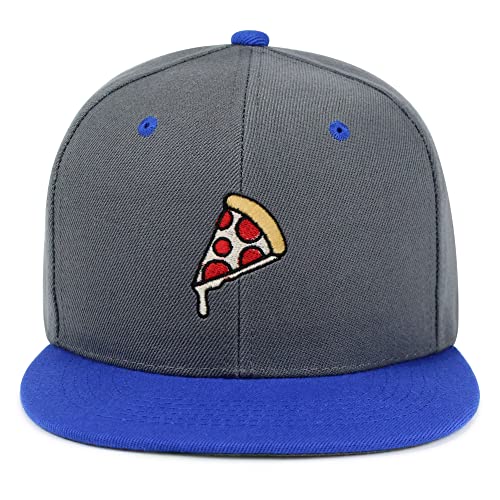JPAK Pizza Hip-Hop Snapback Hat Embroidered Baseball Cap Foodie - color: 31. Dark Grey/Blue