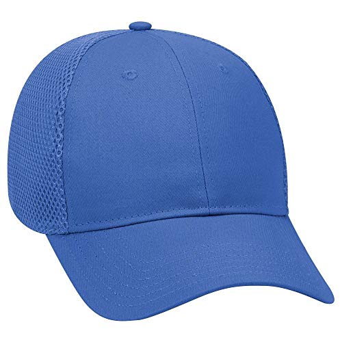 OTTO Cotton Twill w/Polyester 6 Panel Low Profile Air Mesh Baseball Cap - color: Royal