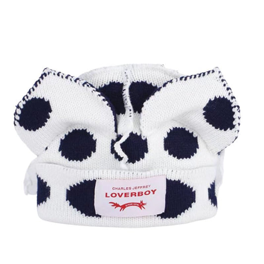 Knitted Beanie Hat Cute Rabbit Long Ears Fun Caps Fluffy Winter Warm Knitted Rabbit Hats Outdoor Slotty Cap - color: Whitebd