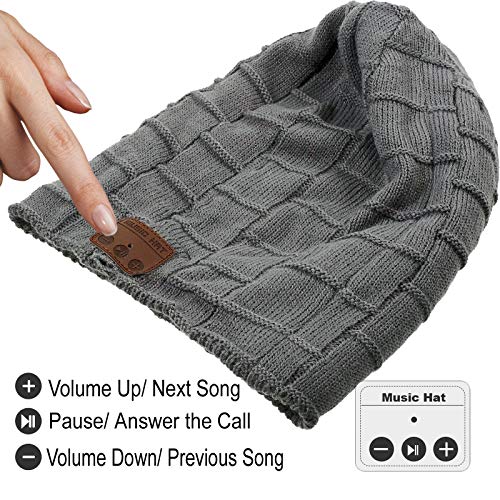 Wireless Music Hat Beanie for Men Women Headphones Wireless Earbuds Headset Music Audio Stereo Earphone Boys Girls Beanie hat Winter Cap Outdoor Sport Business Truck Driver Deep Grey - color: Deep Grey