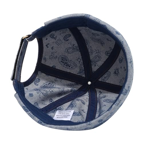 Quanhaigou Brimless Sailor Cap,Adjustable Rolled Cuff Skull Beanie Hats for Men Women - color: Paisley Blue
