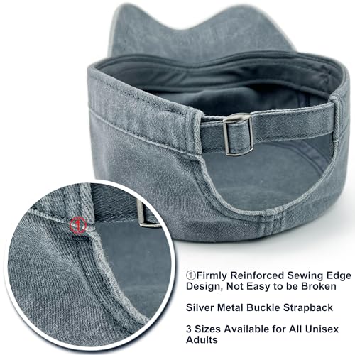 Washed Cotton Military Hat Cadet Cap Army Flat Top Basic Everyday - color: Lightgrey, size: X-Large-XX-Large
