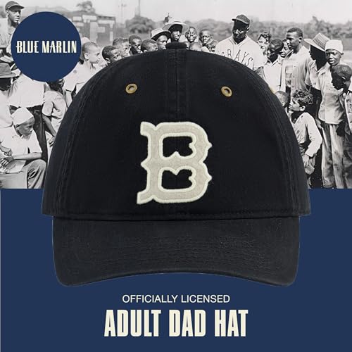 Blue Marlin Dad Hat, Adult Cotton Baseball Cap with Curved Brim, One Size. - color: Brooklyn Royal Giants