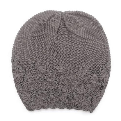 ZLYC Crochet Slouchy Beanie for Women Soft Lightweight Skull Cap - color: Solid Gray