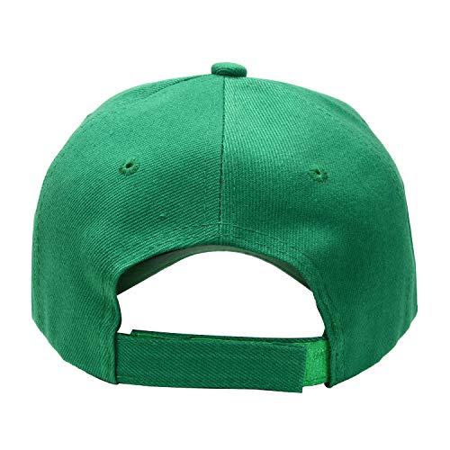 Falari Wholesale Bulk Lot 12-Pack Baseball Cap Adjustable Size Plain Blank Solid Color - color: Kelly Green
