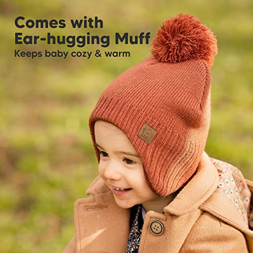 KeaBabies Baby Beanies, Winter Baby Hats for Boys, Girls (Clay, 6-36M) - color: Clay