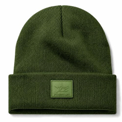 Winter Beanie Men Women Heavyweight Stretch Knit Cuffed Hat - color: Army Green