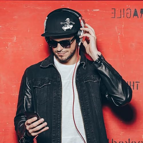 Snapback Hats for Men Flat Bill Hats for Men Fitted Hat Black Baseball Hats Hip Hop Caps - color: Skater Boy