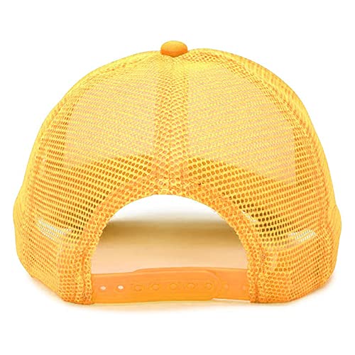 MR.R Sublimation Blanks Polyester Mesh Cap Mesh Hat Two Tone Trucker Summer Mesh Cap with Adjustable Snapback,2pcs per Pack - color: Yellow