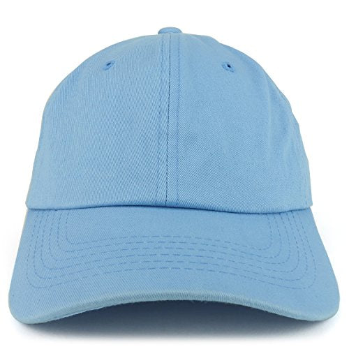 Trendy Apparel Shop Plain Unstructured Relaxed Style Dad Hat - color: Sky