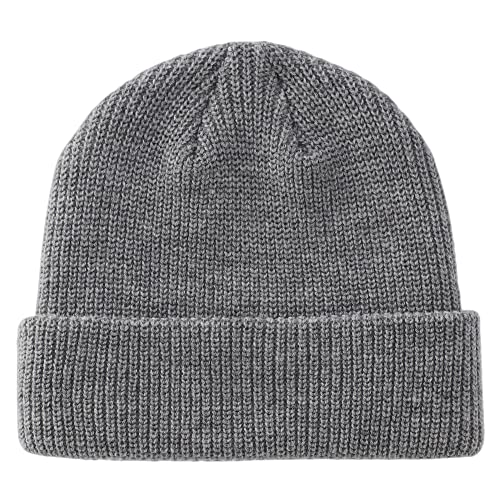 Connectyle Classic Double Layer Knit Beanie Hat Warm Thick Acrylic Winter Hats Daily Cuffed Beanies Watch Hat for Men Women - color: Light Gray