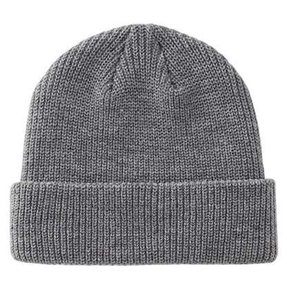 Connectyle Classic Double Layer Knit Beanie Hat Warm Thick Acrylic Winter Hats Daily Cuffed Beanies Watch Hat for Men Women - color: Light Gray