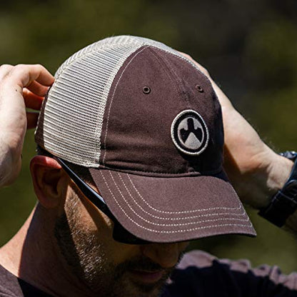 Magpul Trucker Hat Snap Back Baseball Cap, One Size Fits Most - color: Garment Washed Navy/Khaki