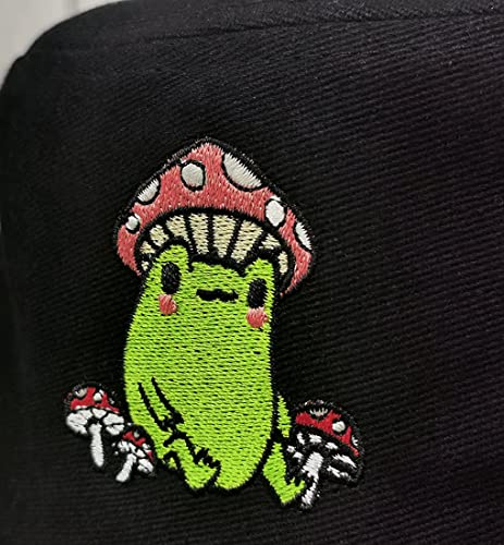 Unisex Bucket Hat Summer UPF 50+ Sun Protection Outdoor Beach Fishing Travel Hiking Hat - color: Mushroom Frog