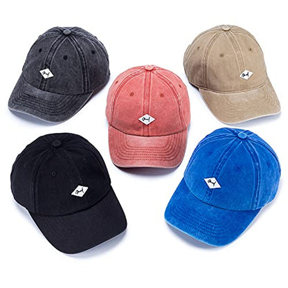Croogo Unstructured Soft Baseball Cap Unisex 6 Panel Low Profile Dad Hat Adjustable Polo Trucker Hat Sun Cap for Daily Wear - color: Bc12-gray