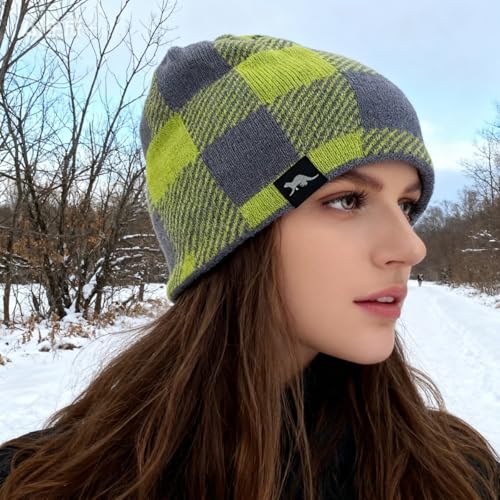 OTTER Waterproof Beanie for Men Women - color: Green-grey