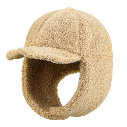 Clakllie Snow Trapper Trooper Hat with Ear Flap for Skiing Women's Ushanka Warm Winter Hat - color: Cdus-ddkp02-khaki