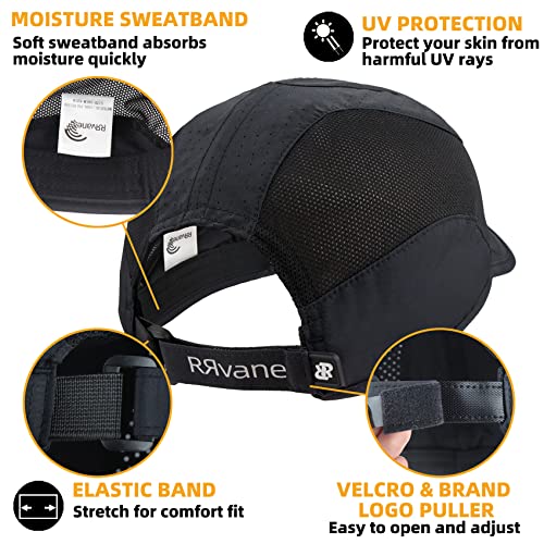 Quick Dry Running Cap for Men, Women - color: Black