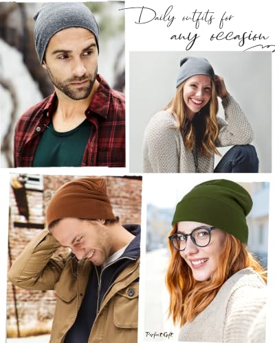 Thin 100% Cotton Fine-Knit Beanie Hat Slouchy Soft Chemo Skull Cap - color: 1-oliver Green