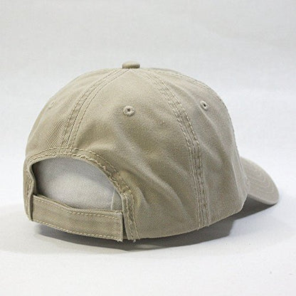 Classic Blank Dad Hat Cotton Adjustable Strap Baseball Cap - color: Khaki
