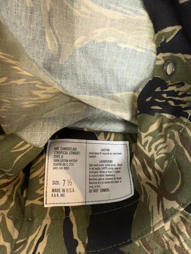 Government Jungle (Boonie) Hat - Tiger Stripe - size: 7 1/4-7 3/8