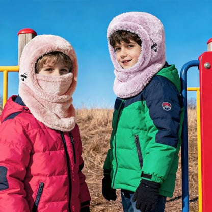Ski Mask Kids Balaclava, Winter Ski Face Mask Cover, Fleece Hats for Kids - color: Pink
