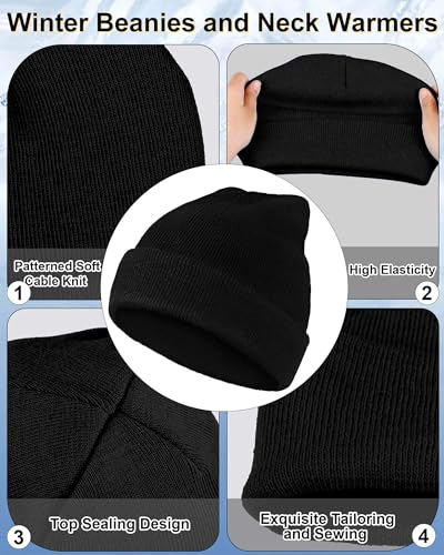 Jecery 80 Pack Winter Beanies Bulk Knit Hats for Men Women - color: Multi Colors