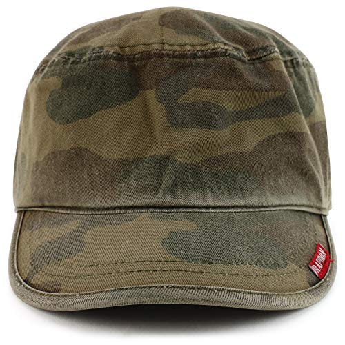 Armycrew Cotton Washed Cadet Style Army Cap - color: Woodland