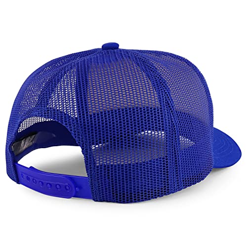 Trendy Apparel Shop KansasCity Est.1960 Embroidered 5 Panel Snapback Trucker Cap - color: Stone Royal