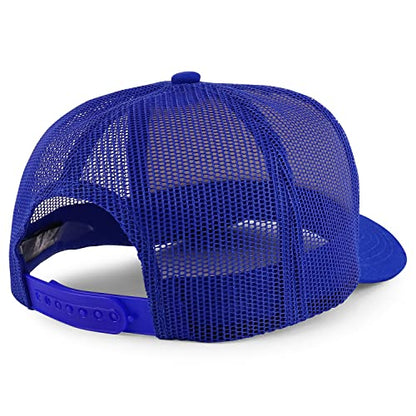 Trendy Apparel Shop KansasCity Est.1960 Embroidered 5 Panel Snapback Trucker Cap - color: Stone Royal
