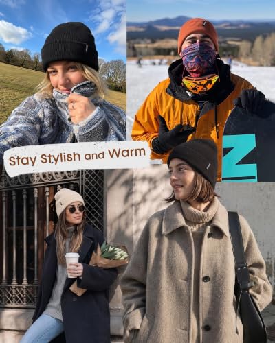 FURTALK Beanie Hat for Men Women Winter Hats for Women Men Soft Warm Unisex Cuffed Beanie Knitted Skull Cap - color: Beige