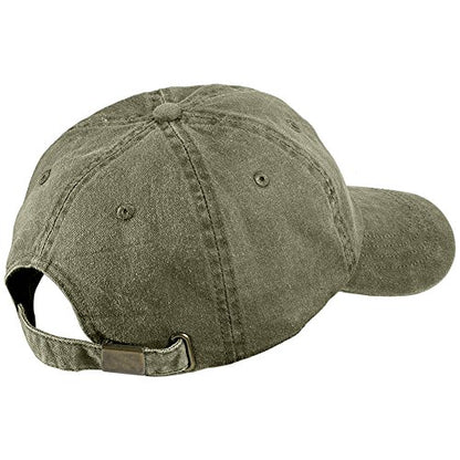 Trendy Apparel Shop Lymphoma Ribbon Embroidered Cotton Washed Baseball Cap - color: Khaki
